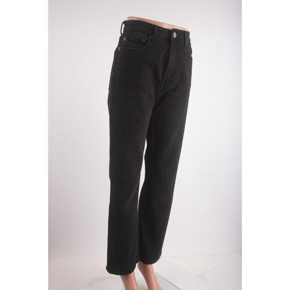 Zara Womans Stove Pipe Jeans US 6 EU 38 Black Denim Ankle High rise 8197/259 NWT - Picture 2 of 7